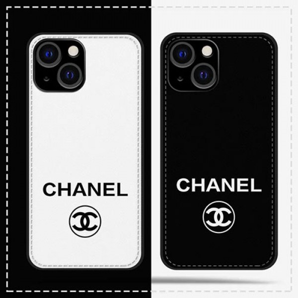 シャネル ブランド iphone 13 pro/13 pro max/13 miniケース 個性 ステッチ革 ジャケット型 Chanel 黒白色 モノグラム アイフォン13/12/11カバー 人気 メンズ レディーズ 