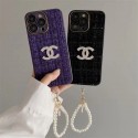 Chanel/シャネル ブランド iPhone 14/14 Pro/14 Pro Maxケース インスタ風 ジュエリー風 キラキラ ストラップ付き モノグラム柄 セレブ愛用 ジャケット 激安 アイフォン14/13/12/11カバー 大人気 メンズ レディース