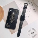 CHROME HEARTS クロムハーツ ブランド アップル ウォッチ8/7/se2ハンド モノグラム レザー製 腕時計ベルト Apple Watch 8/7/6/5/4/SE2/2/3ストラップ 芸能人愛用 ファッション メンズ レディース