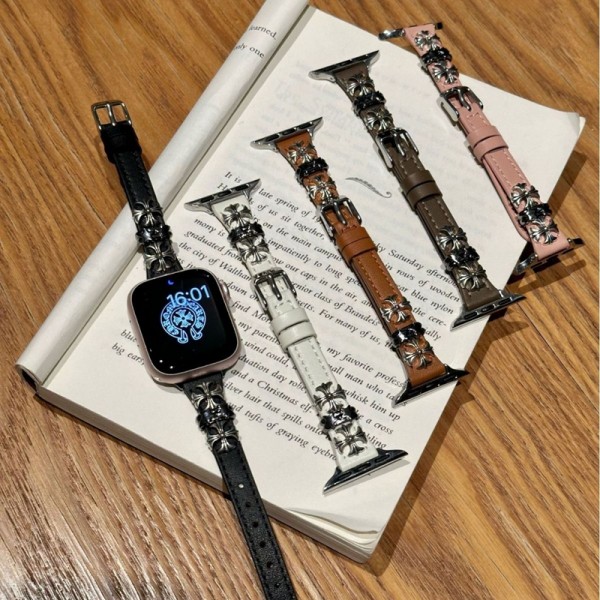 クロムハーツ Chrome Heartsブランド Apple Watch 11 10 9 ultra3 バンド 華奢革 交換バンド アップルウォッチ ultra 49mmブランドベスト高級感 Apple Watch10 11 9 8 7 se3 se2/6/5/4/3/2/1ベルト 軽量 フィット 通気性ブランドiwatch 10 11 7 8 9 バンド 丈夫