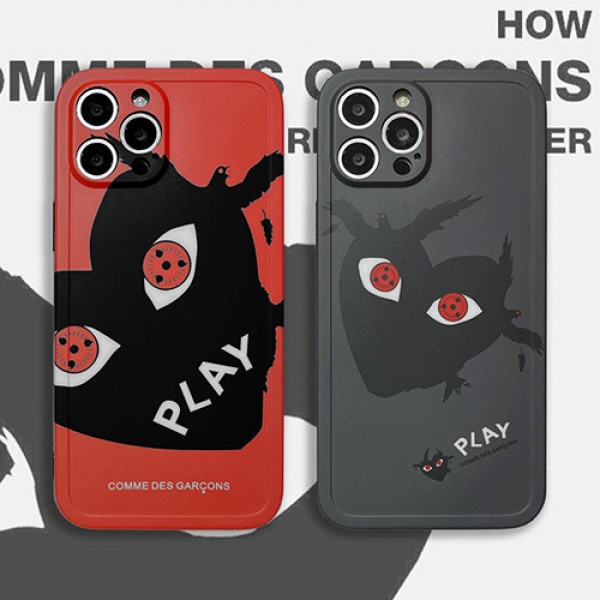 CDG ブランド iphone 13 pro/13 mini/13 pro maxケース ins風 コムデギャルソン NARUTO 川久保玲 モノグラム ジャケット型 カラス柄 芸能人愛用 アイフォン13/12/11/x/xs/xr/8/7カバー メンズ レディーズ