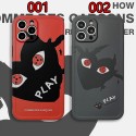 CDG ブランド iphone 13 pro/13 mini/13 pro maxケース ins風 コムデギャルソン NARUTO 川久保玲 モノグラム ジャケット型 カラス柄 芸能人愛用 アイフォン13/12/11/x/xs/xr/8/7カバー メンズ レディーズ