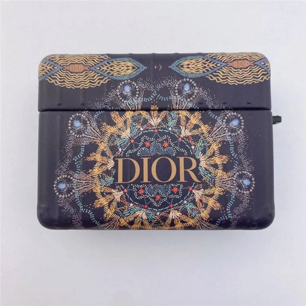 ディオール DIOR ブランド AirPods 1/2/3/pro2ケース 可愛い スーツケース型 カラビナ付き airpods 第1/2/3世代 紛失防止 保護性 エアーポッズ3/プロ2収納ケース 人気 携帯便利 メンズ レディーズ