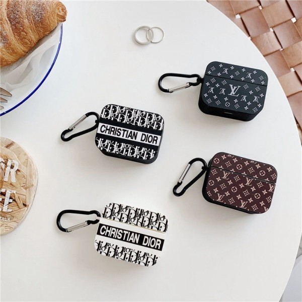 LV/ルイヴィトン ブランド Airpods pro 2/3/pro/2/1ケース お洒落 DIOR/ディオール モノグラム 第1/2/3世代 保護性 カラビナ付き エアーポッズ3/プロ2/2/1カバー 紛失防止 便利 人気 メンズ レディーズ