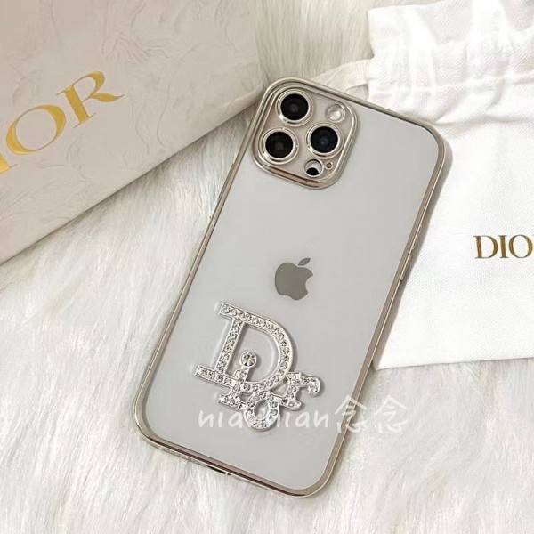 Dior ハイブランドディオール iphone 14/14 pro/14 pro max/14 plusケース モノグラム クリアケース きらきら インスタ風 アイフォン14/13/12/11/x/xs/xr/8/7カバー ファッション メンズ レディーズ