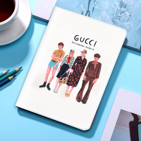 グッチ/Gucci ブランド ipad mini 6/9/8/pro 2020/2021ケース お洒落 Alessandro Michele モデル風 アイポッド ミニ 6/9カバー 手帳型 ストランプ付き 第 9/8/7世代 11/12.9inches スタンド付き 潮流 芸能人愛用 メンズ レディーズ 