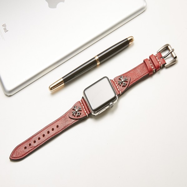 chrome hearts/クロムハーツ ハイブランド Apple Watch 8/7/6/5/4/se2/ultraバンド モノグラム レザー 製 アップル ウォッチ8/7/6/5/4/SE2ベルト 腕時計用ストラップ 芸能人愛用 メンズ レディース