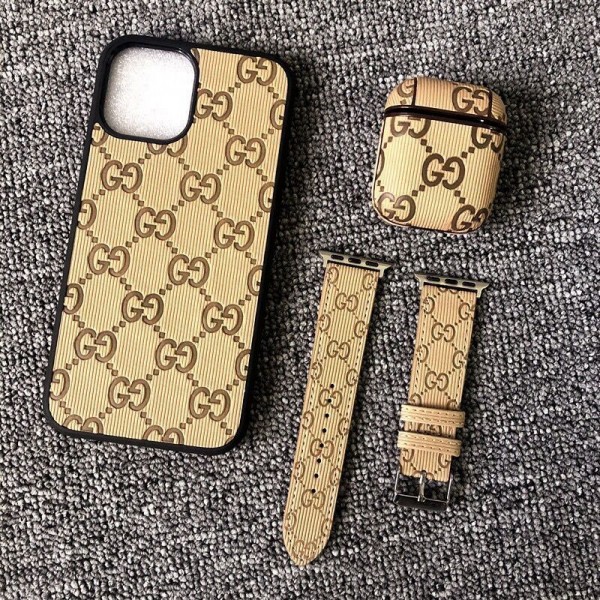 GUCCI グッチ ブランド iphone se3/13/13 pro/13 pro max/13 miniケース 芸能人愛用 3点セット AirPods3/2/1/pro2ケース 耐衝撃 Apple Watch 8/se2/ultra/7/6/5/4ハンド ベルト メンズ レディーズ