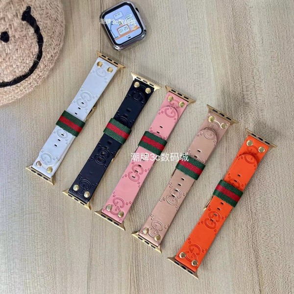 Gucci グッチ Apple Watchアップル ウォッチ8/se2/ultra/7ハンド gg ブランド モノグラム 経典 レザー製 アップル ウォッチ8/SE2/ultra/7/6/se/5/4/3/2/1ベルト ストラップ 腕時計 ファッション 芸能人愛用 メンズ レディース