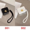 Gucci グッチ ハイブランド airpods pro 2/3/pro/2/1ケース モノグラム レザー バッグ風 ストラップ付き 紛失防止 黒白色 エアーポッズ プロ2/3/2/1カバー 保護性 芸能人愛用 大人気 メンズ レディース