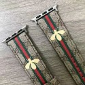 Gucci グッチ ブランド Apple Watchアップルウォッチ8/SE2/Ultra/7ハンド かわいい GG 蜂柄 モノグラム 縞 レザー製 芸能人愛用 apple watch 8/se2/ultra/7/6/5/4/3/2/1ベルト 腕時計 ストラップ ファッション メンズ レディース