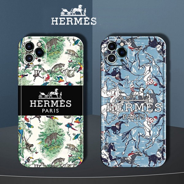 HERMES ブランド iphone 13 pro/13 pro max/13 miniカバー エルメス 動物柄 モノグラム ジャケット型 アイフォン13//12/11/X/XS/XR/8/7カバー 芸能人愛用 メンズ レディーズ