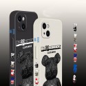 KAWS/カウズ ブランドiphone 13pro/13mini/13pro maxケース インスタ風 BE@RBRICK ジャケット型 熊柄 モノグラム CLOT X NIKE 激安 シリコン製 kaws アイフォン13/12/12 pro/12 mini/12 pro maxカバー  黒白色 iphone12/11/SE2/X/XS/XR/8/7ケース 芸能人愛用 メンズ レディーズ