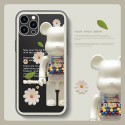 Kaws カウズ BE@RBRICK 熊柄 iphone 13pro/13mini/13pro maxケース ブランド クリアケース モノグラム ジャケット型 アイフォン13/12/11/x/xs/xr/8/7カバー メンズ レディーズ