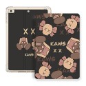 KAWS/カウズ ブランド ipad air5/mini 6/9/pro 2020/2021ケース レザー 保護シリコン製 アイポッド エアー5/ミニ 6/カバー 手帳型 お洒落 第 9/8/7世代 KAWS キャラクター風 ipad air4/3/2カバー 11/12.9inches スタンド付き 潮流 芸能人愛用 メンズ レディーズ 