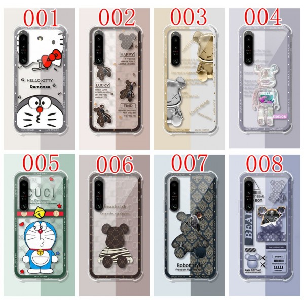 KAWS ブランド  iphone14 Pro max 14Pro 14 Plusケース クリアケース 安い Gucci モノグラム Galaxy A23 5G/S22/S22+/S22 ultraケース 熊 be@rbrick ドラえもん ハローキティ柄 全機種対応 CELINE xperia 5iv 10 iv 1 ivカバー メンズ レディース