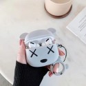 KAWS/カウズ ブランド Airpods pro2/3/pro/2/1ケース お洒落 シリコン 紛失防止 第1/2/3世代 暴力熊 ストランプ付き 熊頭 モノグラム kaws エアーポッズ3/プロ2カバー 保護性 便利 大人気 メンズ レディーズ