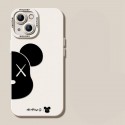 Kaws ブランド iphone 14/14 pro/14 pro max/14 plus/13 miniケース 激安 XX柄 カウズ 熊頭 モノグラム ジャケット型 アイフォン14/13/12/11/x/xs/xs maxカバー ファッション メンズ レディース