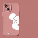 Kaws ブランド iphone 14/14 pro/14 pro max/14 plus/13 miniケース 激安 XX柄 カウズ 熊頭 モノグラム ジャケット型 アイフォン14/13/12/11/x/xs/xs maxカバー ファッション メンズ レディース