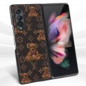 LV/ルイヴィトン ブランド Galaxy Z Fold4/3/2/1/W21/W20ケース 背面レザー 折りたたみ 熊柄 モノグラム オリジナル モノグラム ギャラクシー Fold4/3/2/Foldカバー メンズ レディース