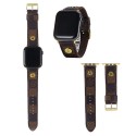 ルイヴィトン ブランド Apple Watch 7/6/5/4/seバンド 経典リベット モノグラム LV レザー製 ヴィトン アップル ウォッチ 7/6ベルト 芸能人愛用 腕時計ストランプ ファッション メンズ レディース