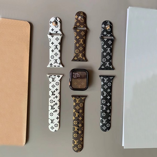 LV/ルイヴィトン ブランド Apple Watch 8/7/6/se2/ultraバンド 上品 アップルウォッチ8/7/6/4/3/SE2腕時計ベルト シリコンケース ストラップ 高級 人気 ファッション メンズ レディース