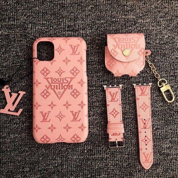 LV ルイヴィトン ブランド iphone se3/13/13 pro/13 pro max/13 miniケース  3点セット 芸能人愛用 AirPods3/2/1/pro2ケース 耐衝撃 Apple Watch 8/7/se2/ultraハンド ベルト メンズ レディーズ