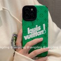 LV ブランド ルイヴィトン iphone 13/13 pro/13 pro maxケース オシャレ イブ・クラインの緑  モノグラム アイフォン13/12/11/x/xr/xs/xs maxカバー メンズ レディース