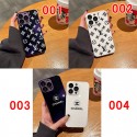 LV/Chanel ブランド iPhone 14/14 pro/14 pro maxケース ルイヴィトン/シャネル 鏡面ガラス型 ジャケット型 モノグラム 黒白色 アイフォン14/13/12/11カバー 大人気 メンズ レディース