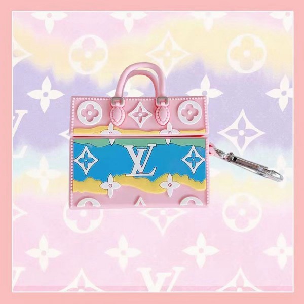 LV ルイヴィトン ブランド AirPods Pro 2/3/Pro/2/1ケース かわいい バッグ風 カラビナ付き モノグラム 紛失防止 第1/2/3世代 保護 潮流 エアーポッズ3/プロ2/2/1ケース 収納 軽量 携帯 便利 メンズ レディーズ