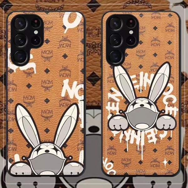 MCM/エムシーエム ハイブランド galaxy s23/s23 plus/s23 ultraケース モノグラム ウサギ柄 iphone14/14 pro/14 pro max/14 plusカバー ジャケット型 全機種対応 激安 アイフォン14プロ マックス/ギャラクシーS23スマホケース 大人気 メンズ レディース