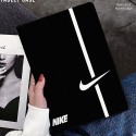 NIKE ブランド ipad mini 6/9/pro 2021/2020ケース 黒白柄 ナイキ 12.9/11inch アイパッドプロ/ミニ 6/5/4カバー ペンスロット付 激安 レザー製 全機種対応 モノグラム 手帳型 メンズ レディース