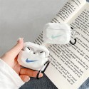 NIKE ナイキ ブランド AirPods 3/2/1/Pro2ケース かわいい スポーツ風 凸凹 第1/2/3世代 エアーポッズ1/2/3/プロ2カバー カラビナ付き シリコンケース 紛失防止 保護 メンズ レディース