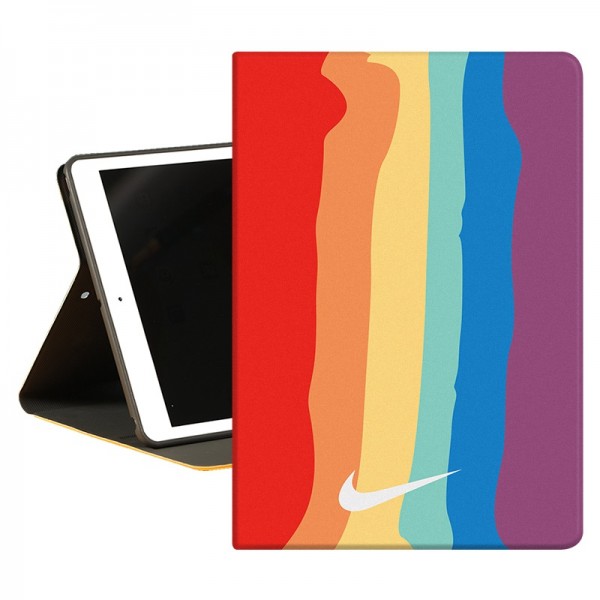 NIKE ブランド ipad mini 6/9ケース ナイキ 激安 カラー 虹柄 レザー製 全機種対応 個性柄 モノグラム iPad Pro 2021/2020 手帳型 アイパッドair4/8 2020/9/mini 6/4カバー 12.9/11inch メンズ レディース