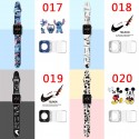 Nike/ナイキ Supreme/シュプリーム Kaws/カウズ ブランド Apple Watch 7/6/SEバンド オシャレ キャラクター風 Off-White/オフホワイト ディズニー Jordan アップルウォッチ 7/6/se/5/4/3ベルト モノグラム 腕時計ストラップ ファッション メンズ レディーズ