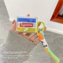 nike/ナイキ supreme/シュプリーム ブランド Airpods pro2/3/pro/2/1ケース 個性 メッキ風 保護 エアーポッズ 3/プロ2/2/1ケース  ストラップ付き カラー 便利 NIKE カラビナ付き 第3/2/1世代 ハイブランド 落下防止 紛失防止 メンズ レディース