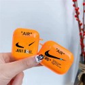 Nike ナイキ ブランド Airpods Pro2/3/Pro/2/1ケース 個性 スウッシュ柄 オレンジ色 Air Jordan ジョーダン Off-White オフホワイト モノグラム 紛失防止 第1/2/3世代 保護性 潮流 収納 エアーポッズ プロ2/3/プロ/2/1ケース 軽量 便利 メンズ レディース