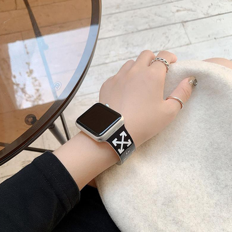 オフホワイトOff-WhiteブランドApple Watch 7/8バンドTPU個性アップル ...