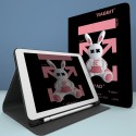 OFF-WHITE/オフホワイト ブランド ipad mini 6/9/pro 2020/2021ケース ウサギ柄 ペンスロット付 レザー 保護 KAWS/カウズ アイポッド ミニ 6/9カバー 手帳型 お洒落 第 9/8/7世代 キャラクター風 ipad air4/3/2カバー 11/12.9inches スタンド付き 潮流 セレブ愛用 メンズ レディーズ 