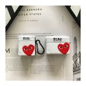 cdg コムデギャルソン ブランド Airpods pro2/3/pro/2/1ケース 保護風 久保川玲 エアーポッズ3/プロ2/2/1カバー PLAY 便利 第3/2/1世代 落下防止 軽量 紛失防止