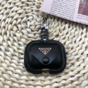 PRADA ブランド Airpods 3/pro2/2/1ケース 革製 バック型 ケース 紛失防止 プラダ 第1/2/3世代 保護性 カラビナ付き モノグラム 潮流 エアーポッズ1/2/3/プロ2収納ケース 軽量 携帯便利 お洒落 メンズ レディーズ 