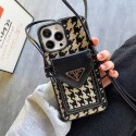 PRADA プラダ ブランド iphone se 第3世代/13/13 pro/13 pro maxケース 可愛い レザー バッグ型 カード入れ ストライプ アイフォンSE3/13/12/11カバー モノグラム メンズ レディーズ