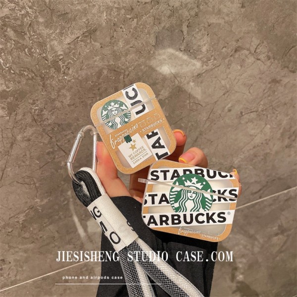 Starbucks ブランド スターバックス AirPods 3/Pro/2/1ケース クリアケース 紛失防止 メデューサ エアーポッズ1/2/3/プロカバー 第1/2/3世代 収納便利 保護性 潮流 軽量携帯 コピー メンズ レディース