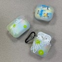 Stussy/ステューシー ブランド AirPods Pro2/3/Pro/2/1ケース 個性 クリアケース カラー風  紛失防止 カラビナ付き エアーポッズ プロ2/1/2/3/カバー 第1/2/3世代 収納便利 保護性 潮流 軽量 ファッション メンズ レディース