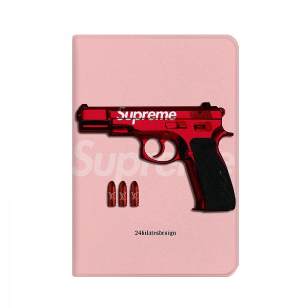 Supreme/シュプリーム ブランド コラボ ipad mini 6/9/pro 2020/2021ケース お洒落 LV/ルイヴィトン 火器風 アイポッド ミニ 6/9カバー 手帳型 第 9/8/7世代 ipad air4/3/2カバー 11/12.9inches スタンド付き 潮流 芸能人愛用 メンズ レディーズ