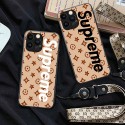 ルイヴィトン lv コンボ ブランド iphone 13 pro/13 pro max/13 miniケース 韓国風 シュプリーム supreme モノグラム ジャケット型 チェーン付き アイフォン13/12/11/x/xr/xs/se2/8/7カバー メンズ レディーズ