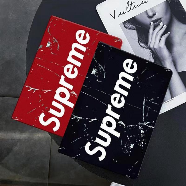 Supreme シュプリームブランドiPad 10th 11thケース ファッションipad 11/10/pro 2024ケース かわいい女性向け ipad 11th 10th/air5 6 mini6 7ケースメンズ