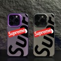 Supreme シュプリームシンプル iphone 15 14 16 pro max 13ケース おすすめ多機能 アイフォン15プロマックス 16 proケースハイブランド人気 芸能人愛用