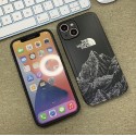 The North Face ブランド iphone 13/13 Pro/13 Pro Maxケース ザ.ノース.フェイス 韓国風 雪山柄 TPU製 メッキ ジャケット型 モノグラム アイフォン13/12/11/x/xr/xs/8/7カバー 大人気 メンズ レディーズ