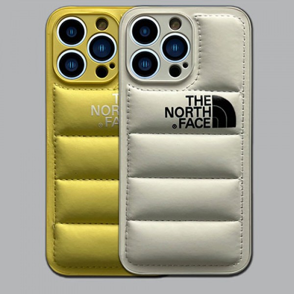 ザノースフェイス ブランド iphone 13/13 pro/13 pro maxケース 芸能人愛用 THE NORTH FACE ダウンジャケット型 レザー アイフォン13/12/11/x/xs/xr/8/7カバー オシャレ メンス レデイース